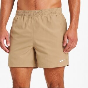 Nike Swim Core Solid 5” Shorts in Parachute Beige Size Small